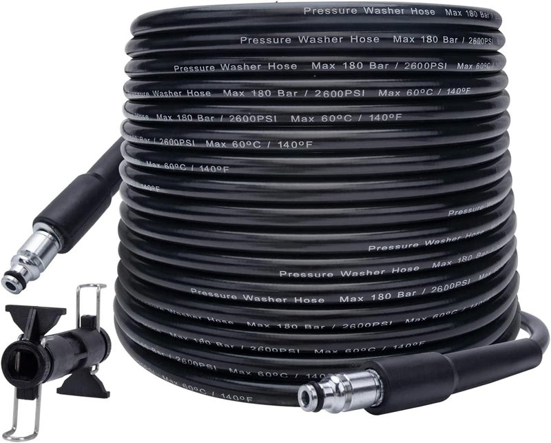 BEAR FORCE Replacement Pressure Washer Hose 32 ft * 2600 Psi, High Pressure Water Cleaning Extension Hose, Compatible with Bosch, some of Black & Decker/AR Blue Clean - Image 1